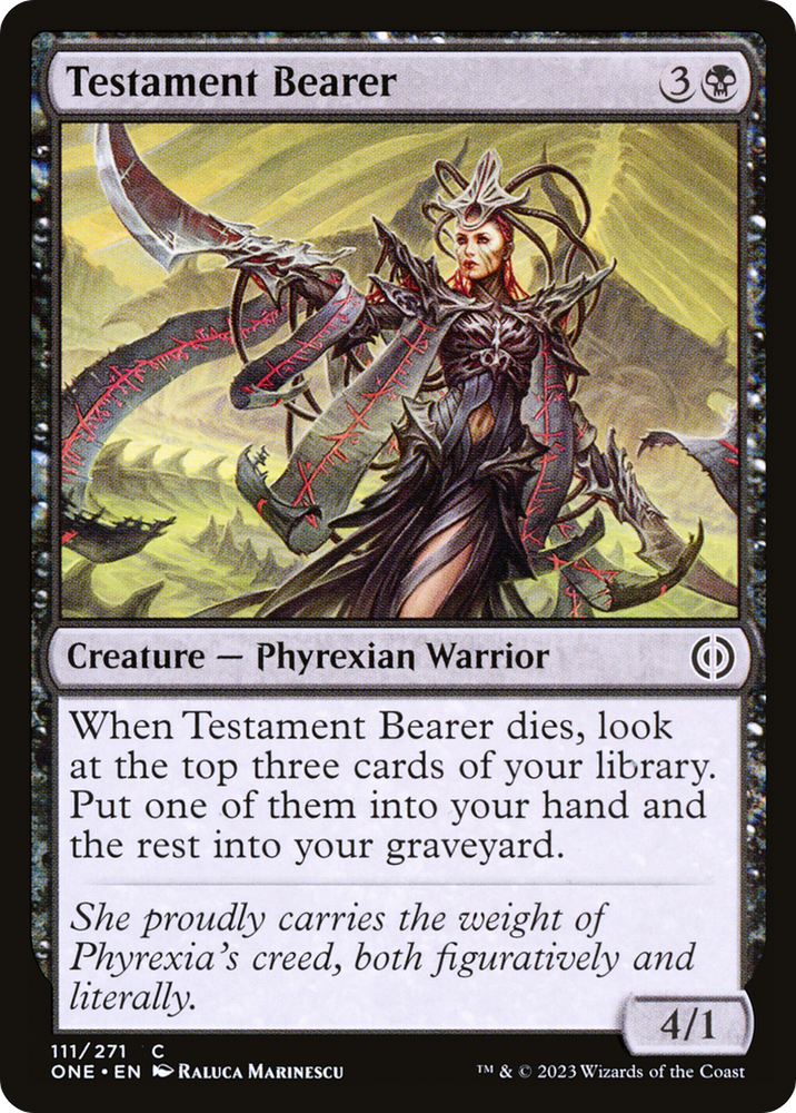 Testament Bearer [Phyrexia: All Will Be One] Magic: The Gathering