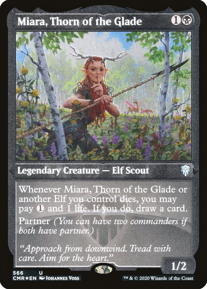 Miara, Thorn of the Glade (Etched) [Commander Legends] Magic: The Gathering