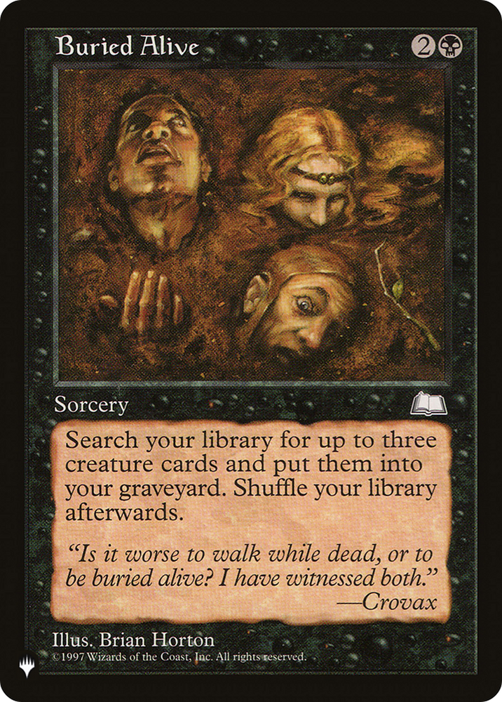 Buried Alive [The List] Magic: The Gathering