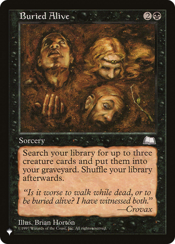 Buried Alive [The List] Magic: The Gathering