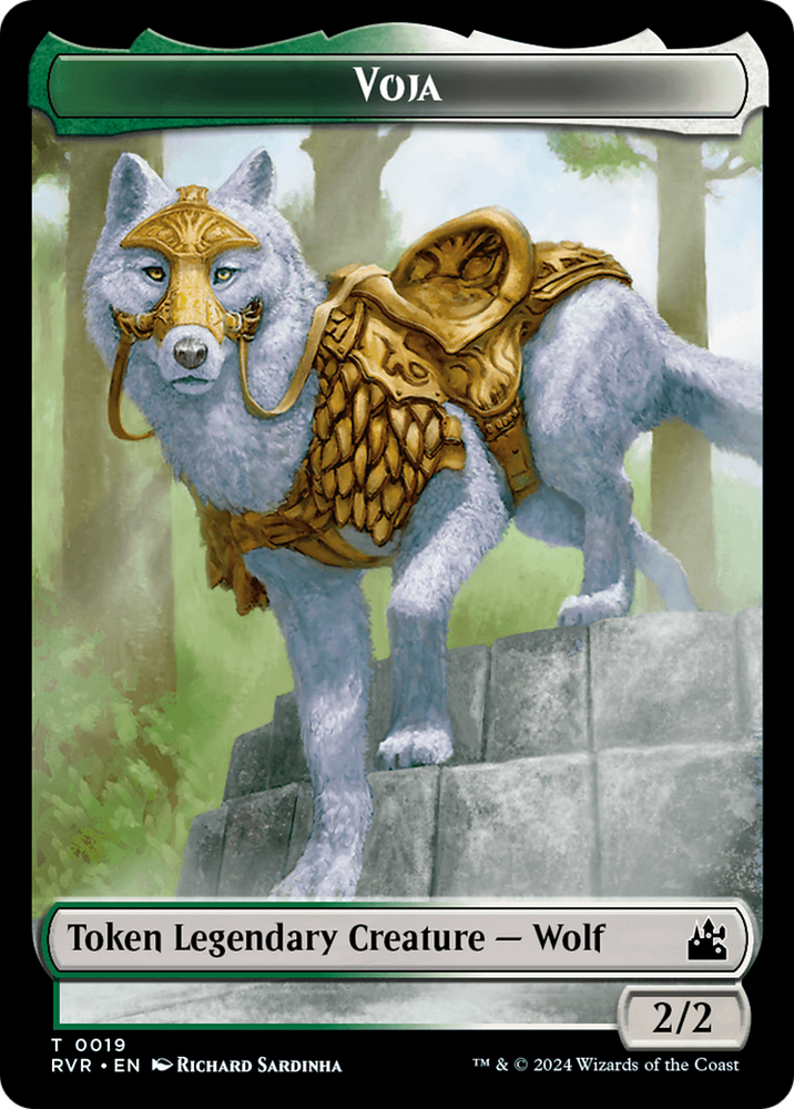 Spirit (0018) // Voja Double-Sided Token [Ravnica Remastered Tokens] Magic: The Gathering