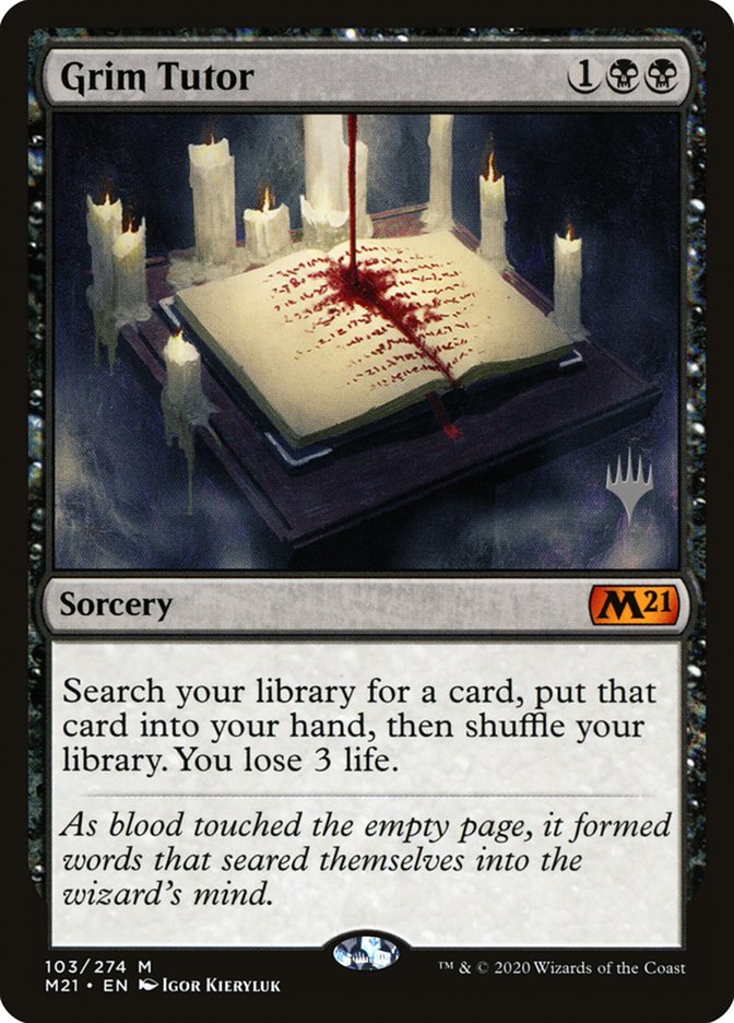 Grim Tutor (Promo Pack) [Core Set 2021 Promos] Magic: The Gathering