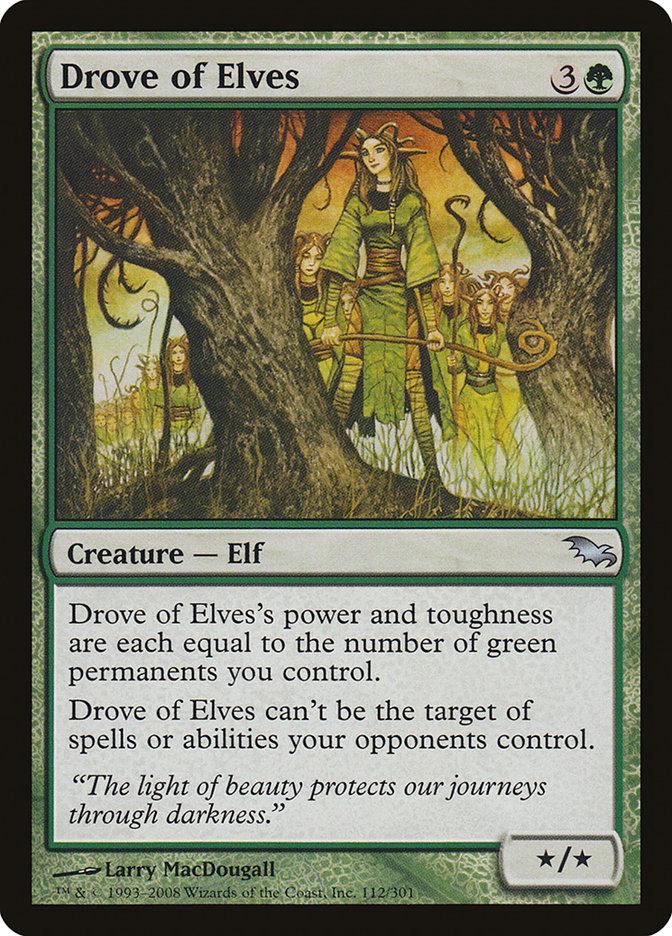 Drove of Elves [Shadowmoor] Magic: The Gathering