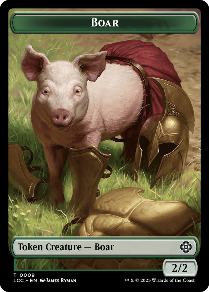 Boar // Merfolk (0003) Double-Sided Token [The Lost Caverns of Ixalan Commander Tokens] Magic: The Gathering
