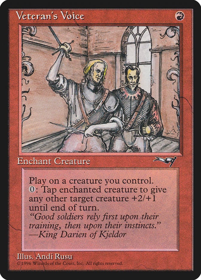 Veteran's Voice (Window Background) [Alliances] Magic: The Gathering