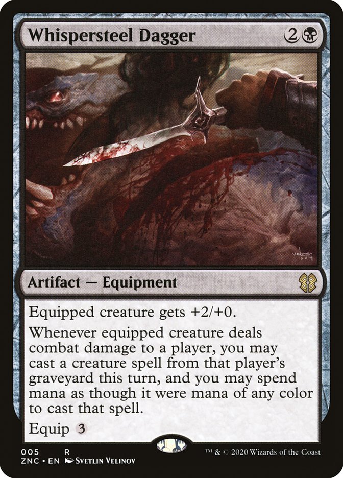 Whispersteel Dagger [Zendikar Rising Commander] Magic: The Gathering