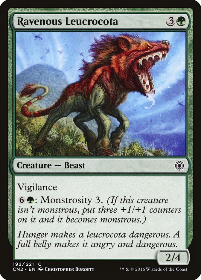 Ravenous Leucrocota [Conspiracy: Take the Crown] Magic: The Gathering
