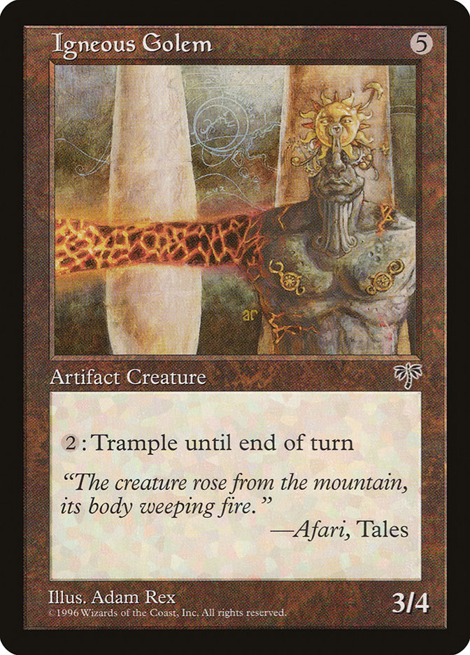 Igneous Golem [Mirage] Magic: The Gathering