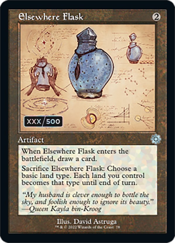 Elsewhere Flask (Retro Schematic) (Serialized) [The Brothers' War Retro Artifacts] Magic: The Gathering