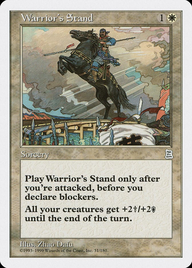 Warrior's Stand [Portal Three Kingdoms] Magic: The Gathering