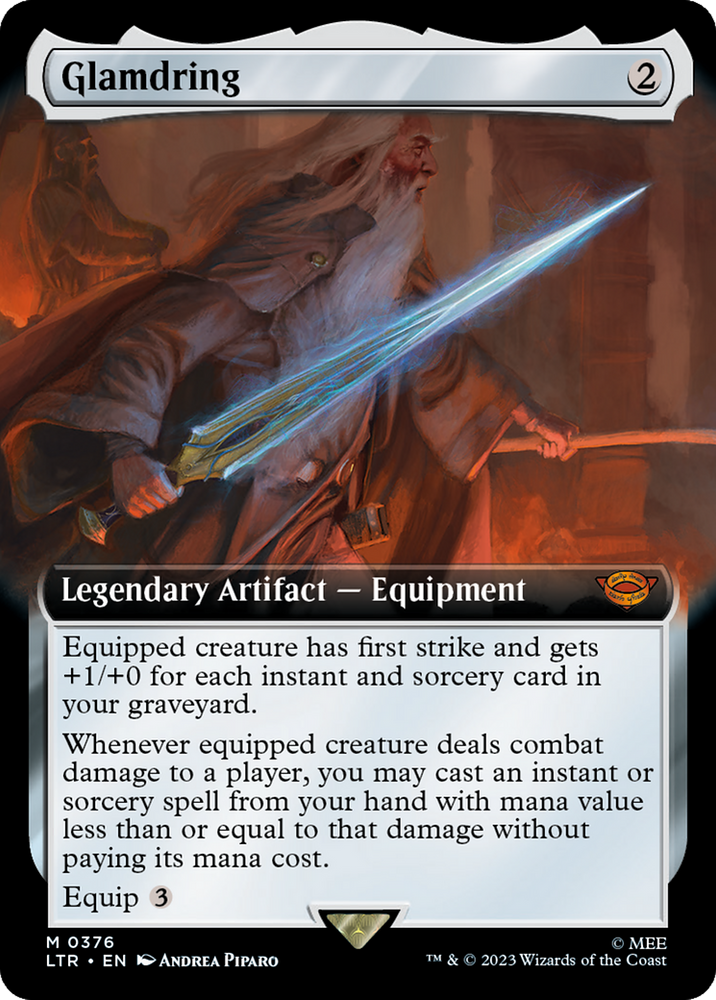 Glamdring (Extended Art) [The Lord of the Rings: Tales of Middle-Earth] Magic: The Gathering