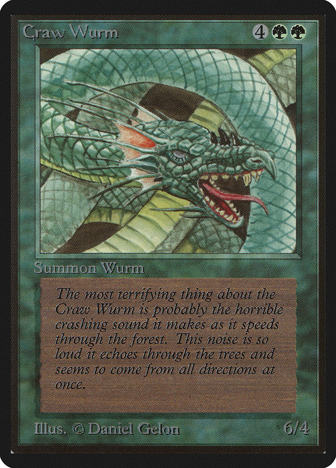 Craw Wurm [Beta Edition] Magic: The Gathering