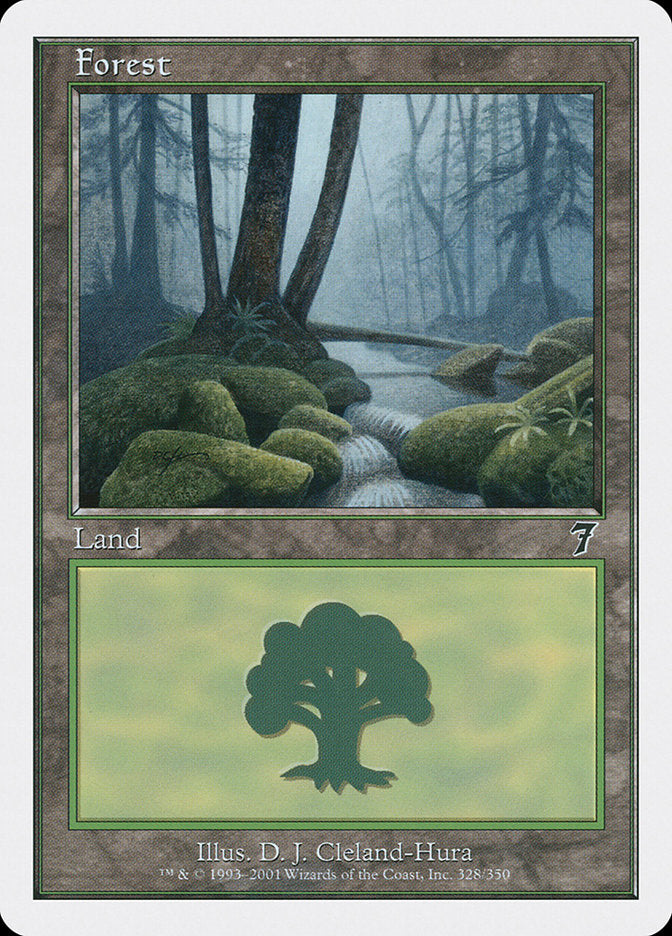 Forest (328) [Seventh Edition] Magic: The Gathering