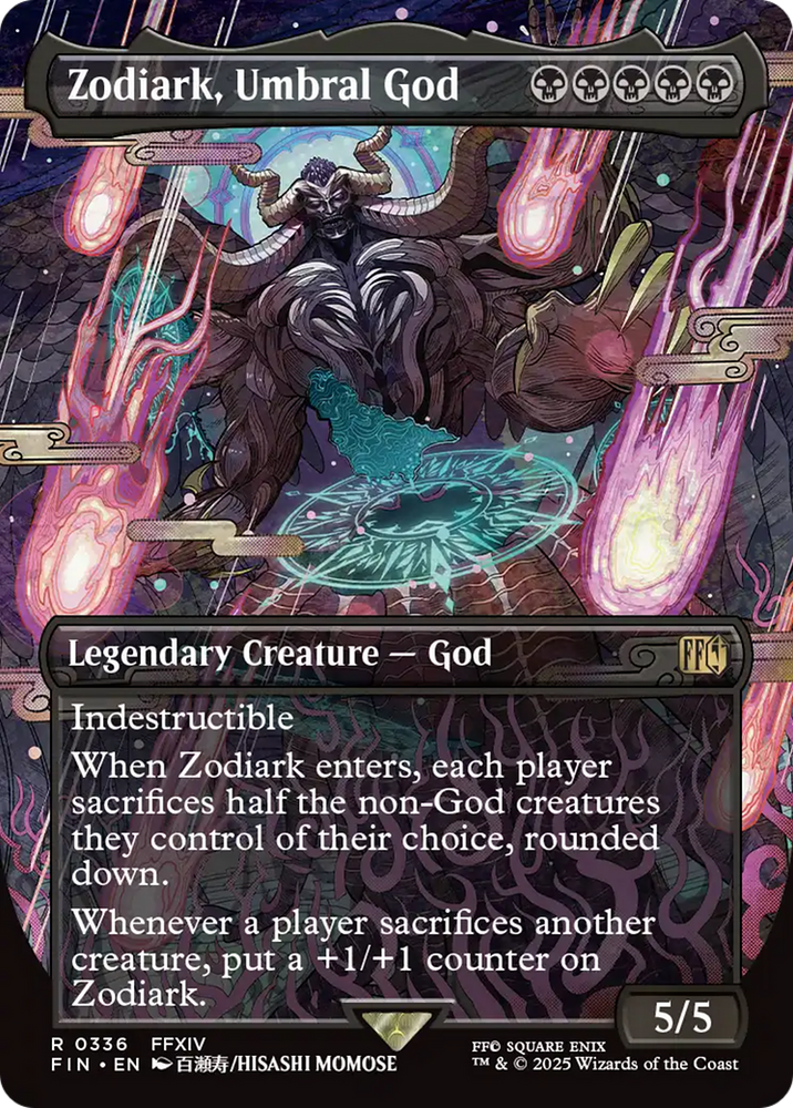Zodiark, Umbral God (Borderless) [FINAL FANTASY] Magic: The Gathering