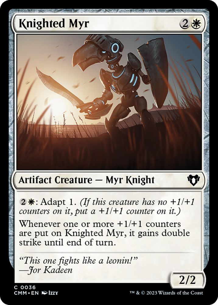 Knighted Myr [Commander Masters] Magic: The Gathering