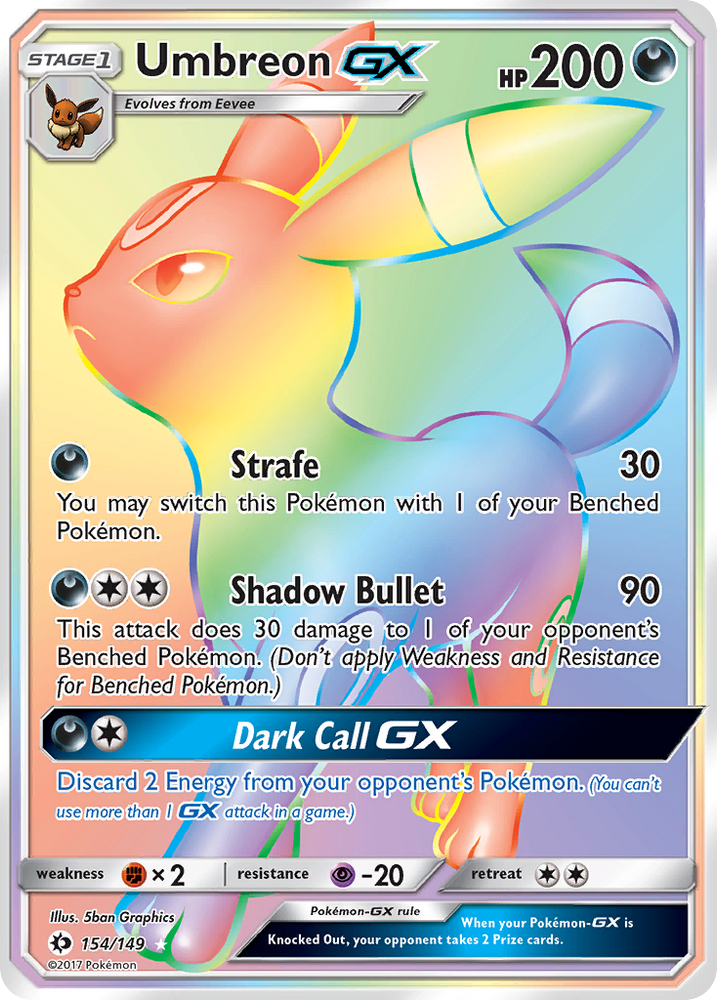 Umbreon GX (154/149) [Sun & Moon: Base Set] Pokémon