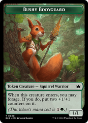 Food // Bushy Bodyguard Double-Sided Token [Bloomburrow Tokens] Magic: The Gathering