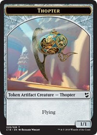 Thopter (025) // Servo Double-Sided Token [Commander 2018 Tokens] Magic: The Gathering