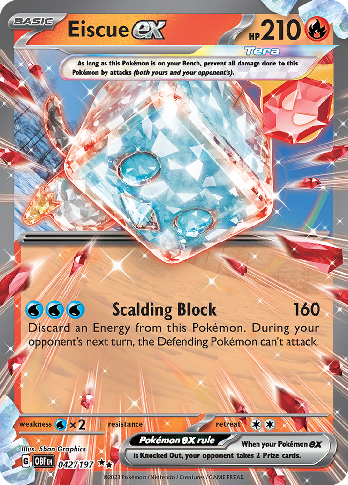 Eiscue ex (042/197) [Scarlet & Violet: Obsidian Flames] Pokémon