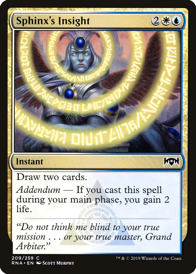 Sphinx's Insight [Ravnica Allegiance] Magic: The Gathering