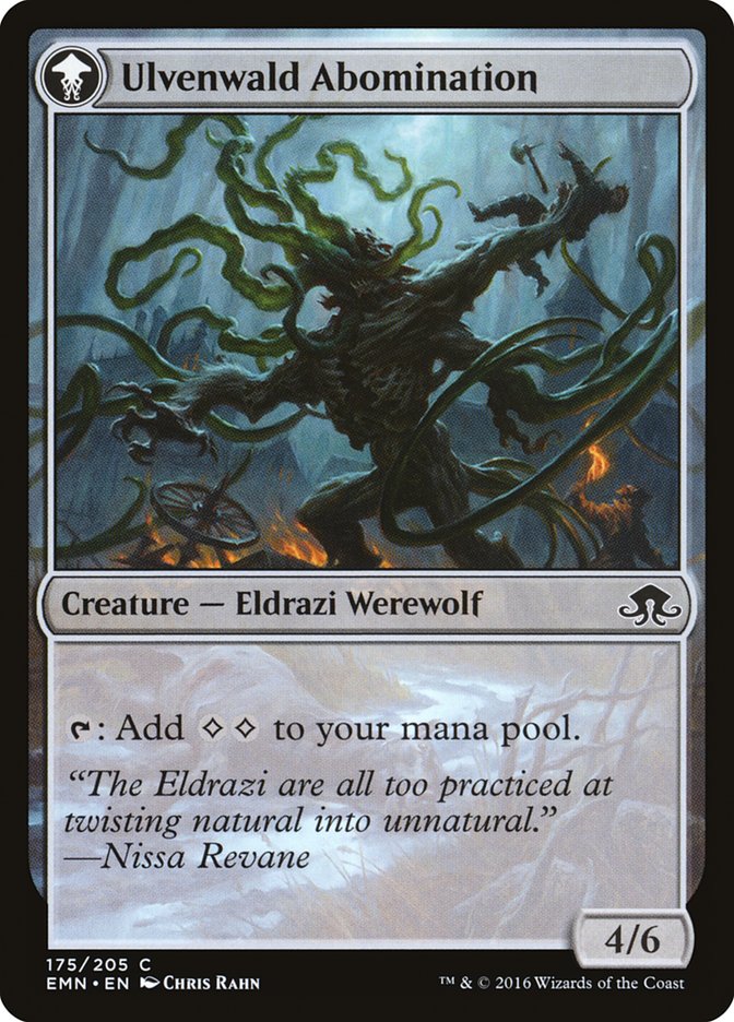Ulvenwald Captive // Ulvenwald Abomination [Eldritch Moon] Magic: The Gathering