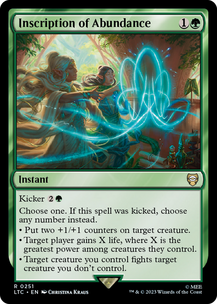 Inscription of Abundance [The Lord of the Rings: Tales of Middle-Earth Commander] Magic: The Gathering