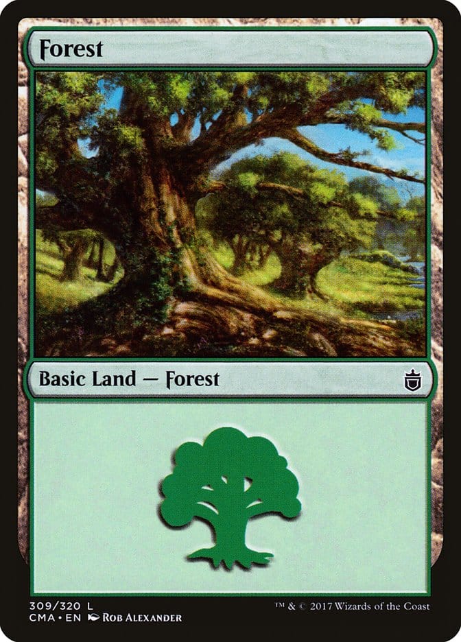 Forest (309) [Commander Anthology] Magic: The Gathering