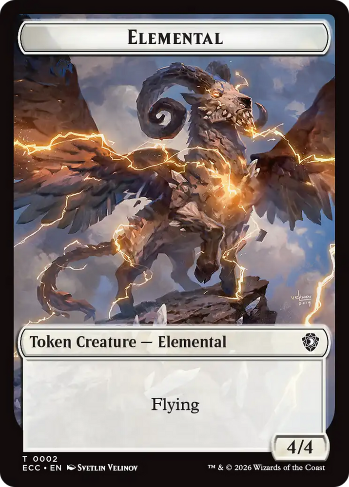 Copy // Elemental (0002) Double-Sided Token [Lorwyn Eclipsed Tokens] Magic: The Gathering