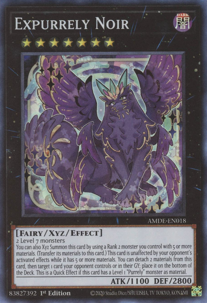 Expurrely Noir [AMDE-EN018] Super Rare - Yugioh Cards For Your TCG Needs!