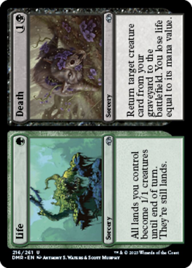 Life // Death [Dominaria Remastered] Magic: The Gathering