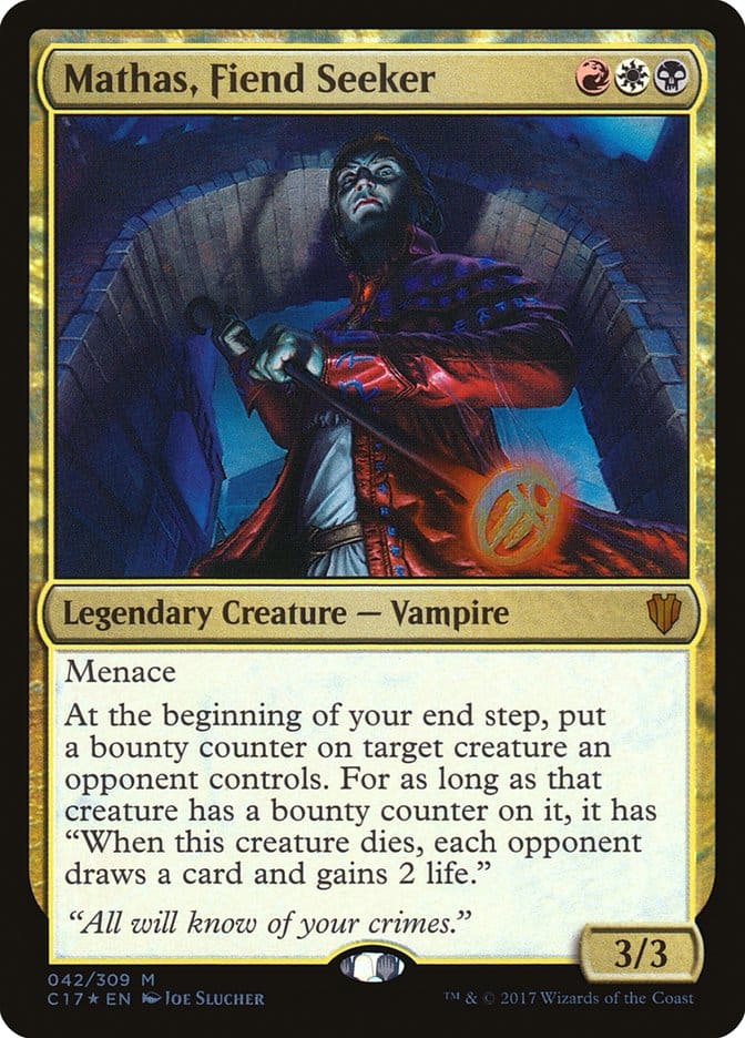 Mathas, Fiend Seeker [Commander 2017] Magic: The Gathering