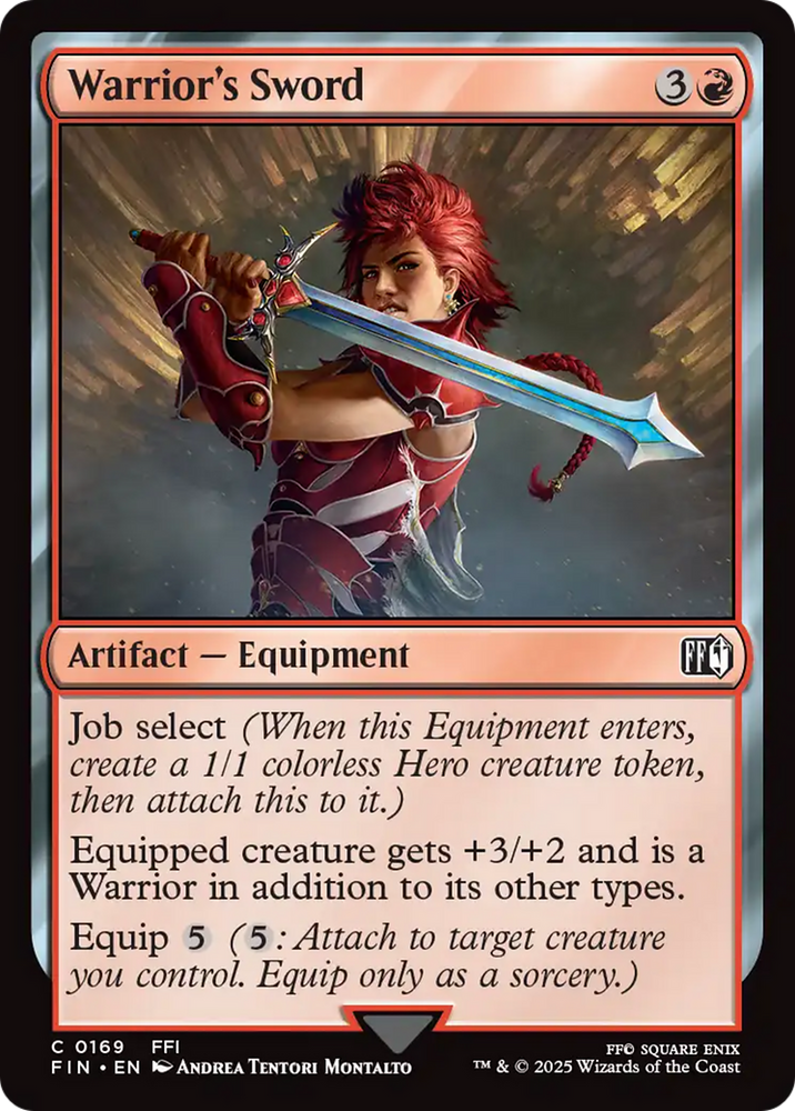 Warrior's Sword [FINAL FANTASY] Magic: The Gathering