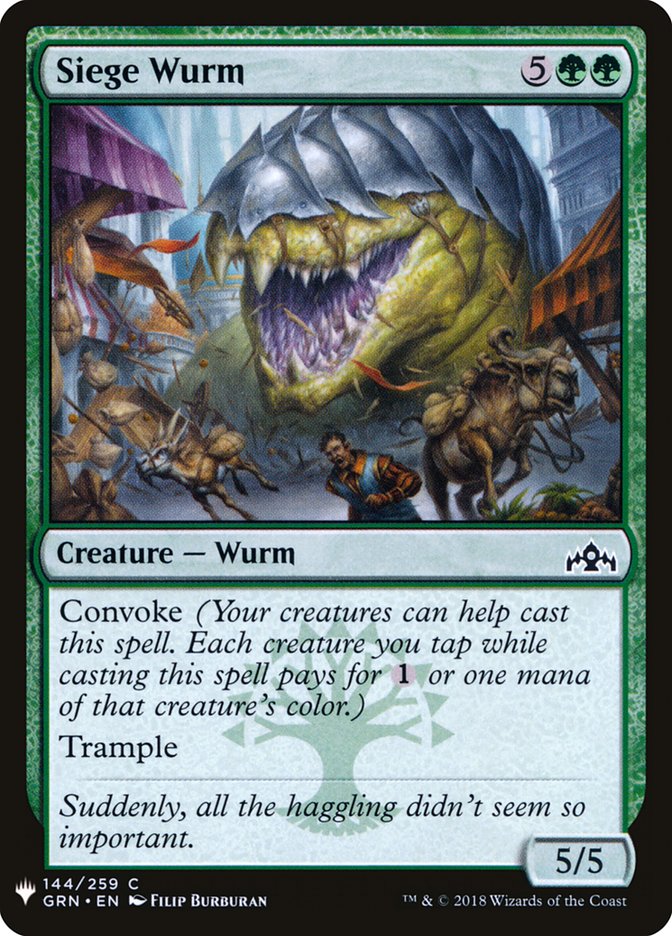 Siege Wurm [Mystery Booster] Magic: The Gathering