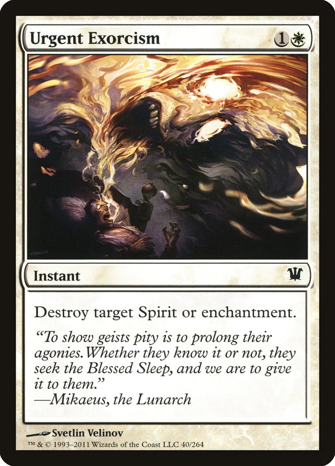 Urgent Exorcism [Innistrad] Magic: The Gathering