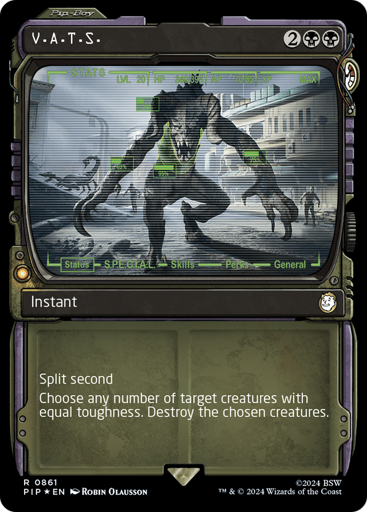 V.A.T.S. (Showcase) (Surge Foil) [Fallout] Magic: The Gathering