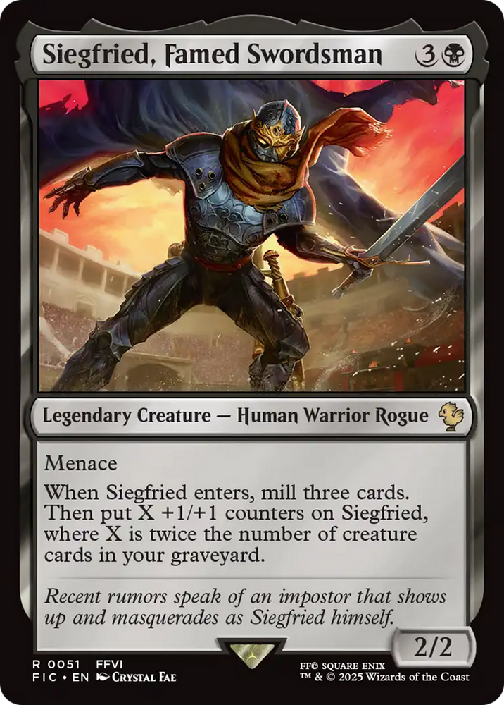 Siegfried, Famed Swordsman [FINAL FANTASY Commander] Magic: The Gathering