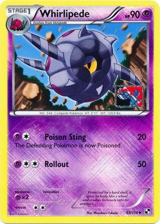 Whirlipede (53/114) (League Promo) [Black & White: Base Set] Pokémon