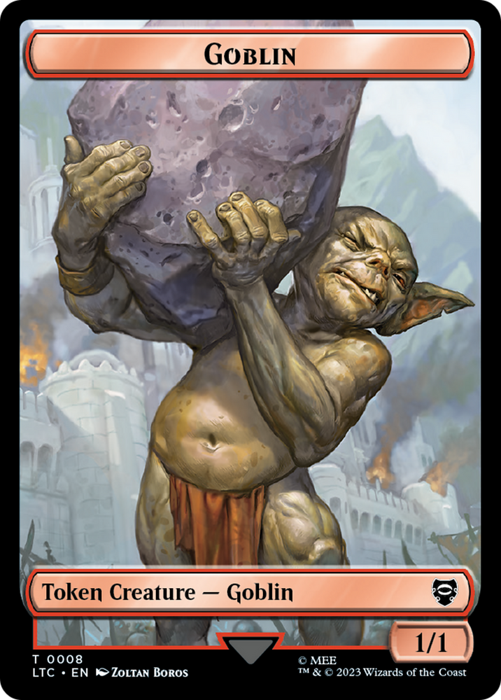Goblin // Wraith Double-Sided Token [The Lord of the Rings: Tales of Middle-Earth Commander Tokens] Magic: The Gathering
