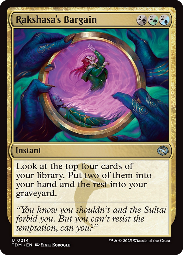 Rakshasa's Bargain [Tarkir: Dragonstorm] Magic: The Gathering
