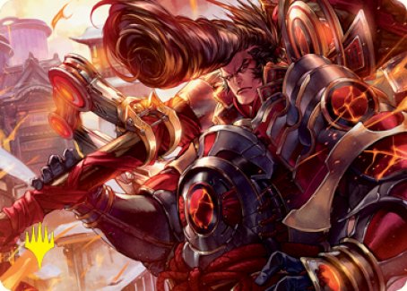Upriser Renegade Art Card (Gold-Stamped Signature) [Kamigawa: Neon Dynasty Art Series] Magic: The Gathering