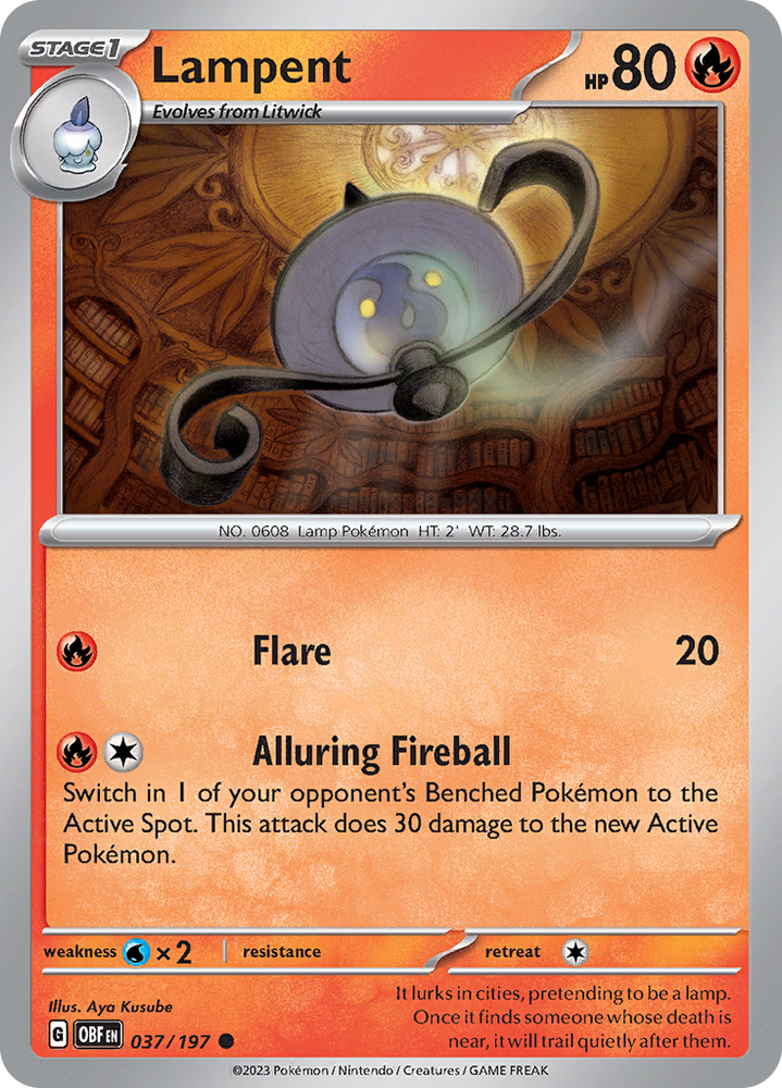 Lampent (037/197) [Scarlet & Violet: Obsidian Flames] Pokémon