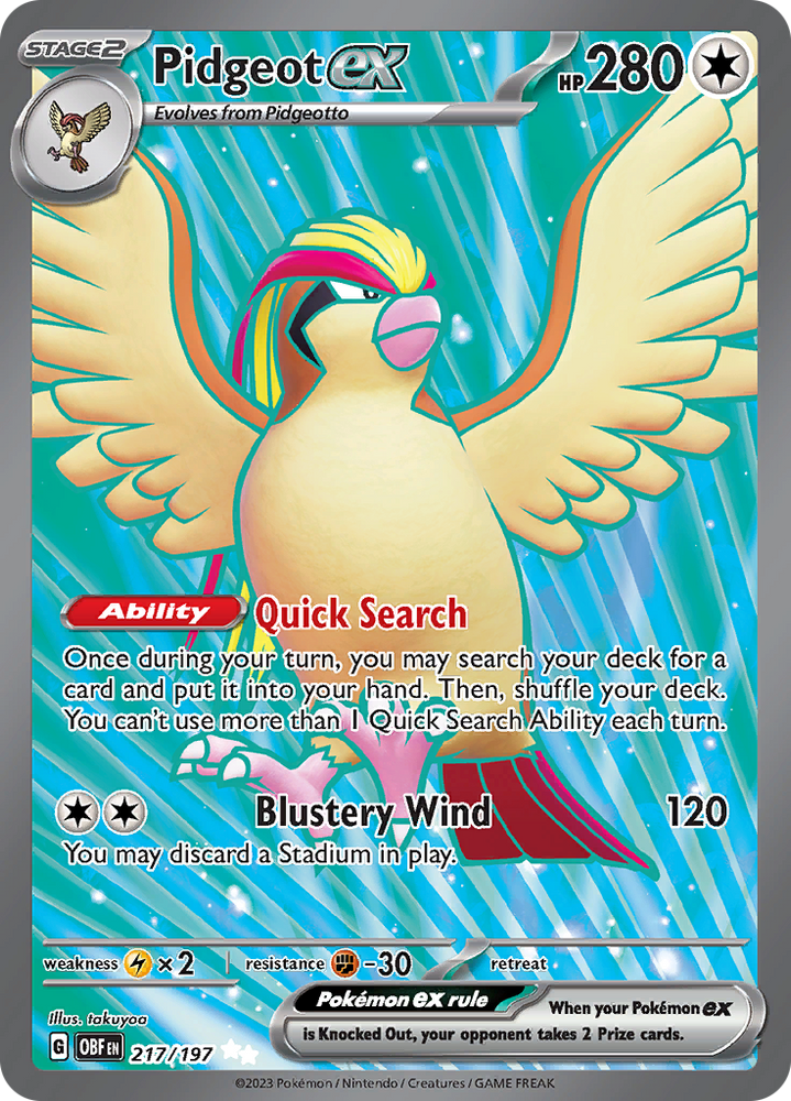 Pidgeot ex (217/197) [Scarlet & Violet: Obsidian Flames] Pokémon
