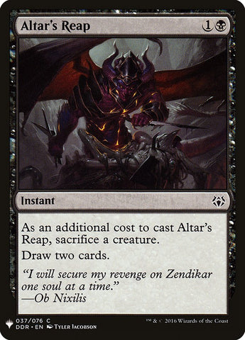 Altar's Reap [Mystery Booster] Magic: The Gathering