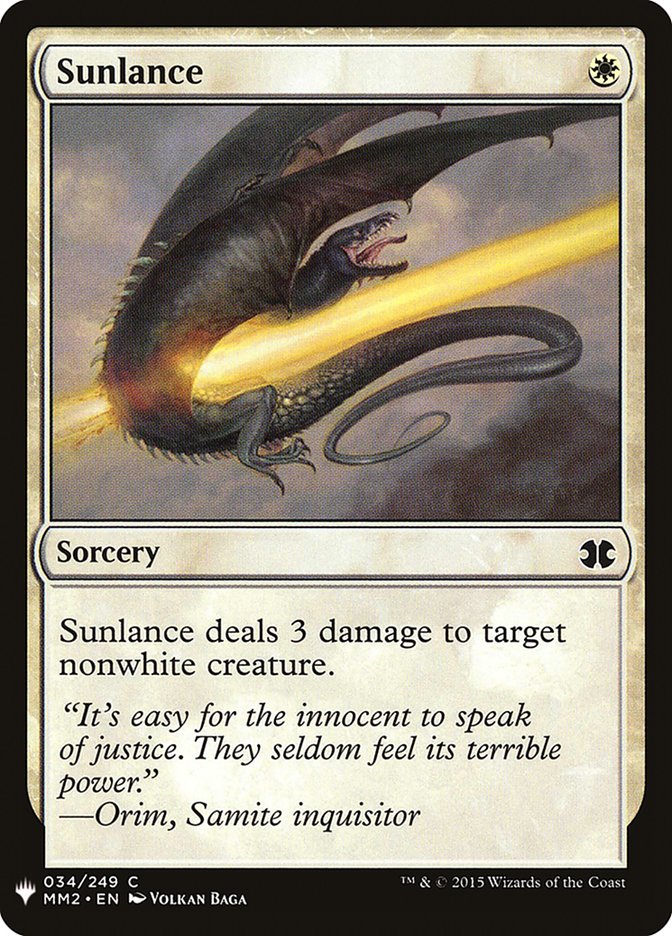 Sunlance [Mystery Booster] Magic: The Gathering