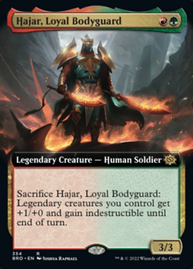 Hajar, Loyal Bodyguard (Extended Art) [The Brothers' War] Magic: The Gathering