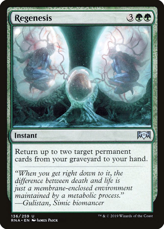 Regenesis [Ravnica Allegiance] Magic: The Gathering