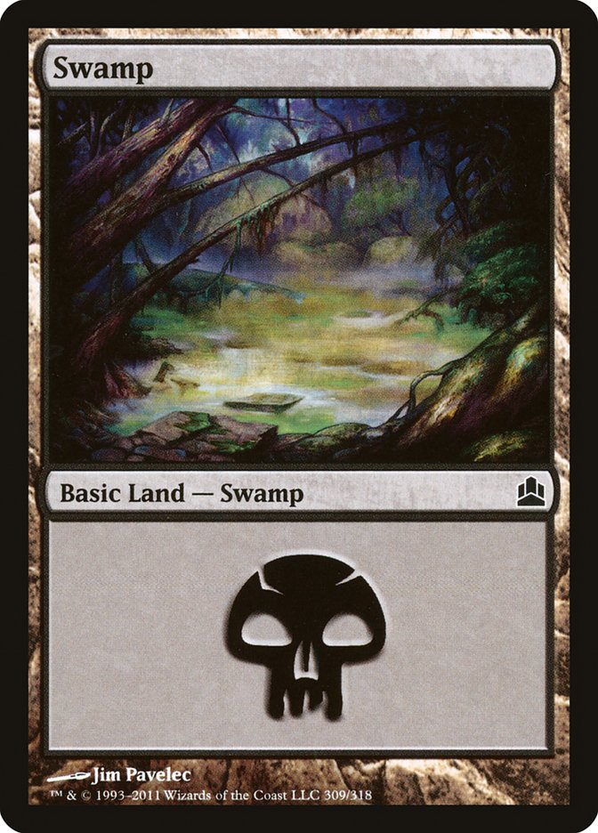 Swamp (309) [Commander 2011] Magic: The Gathering