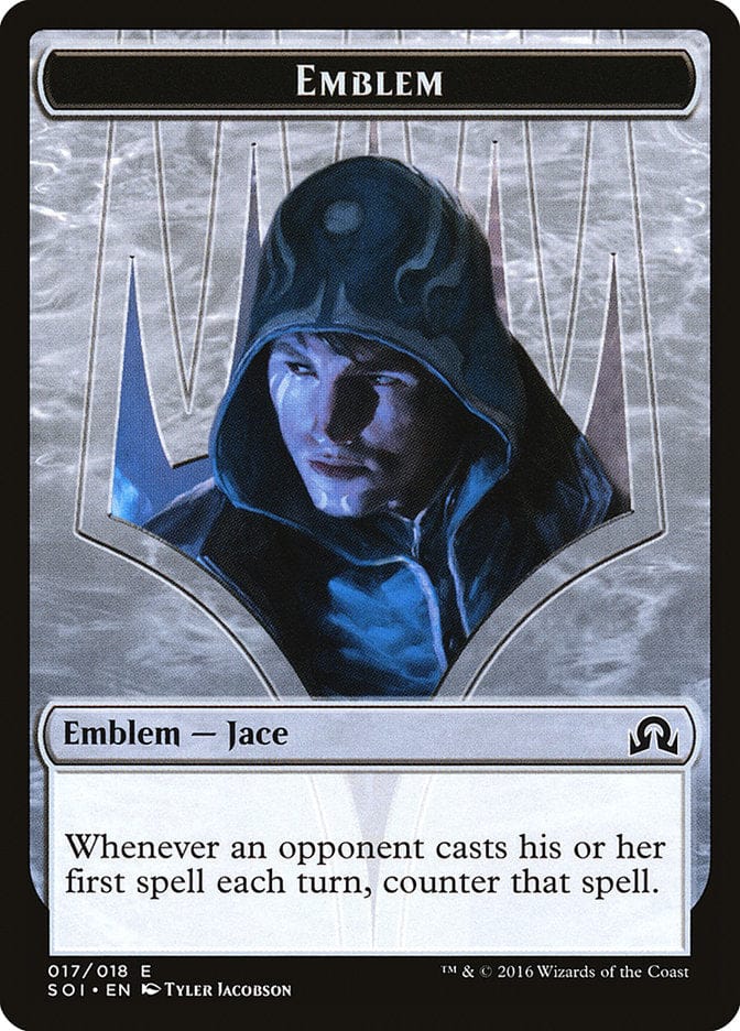 Jace, Unraveler of Secrets Emblem [Shadows over Innistrad Tokens] Magic: The Gathering