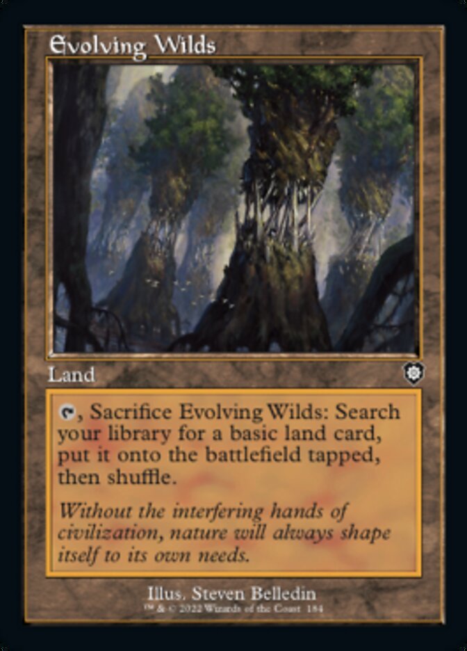 Evolving Wilds (Retro) [The Brothers' War Commander] Magic: The Gathering
