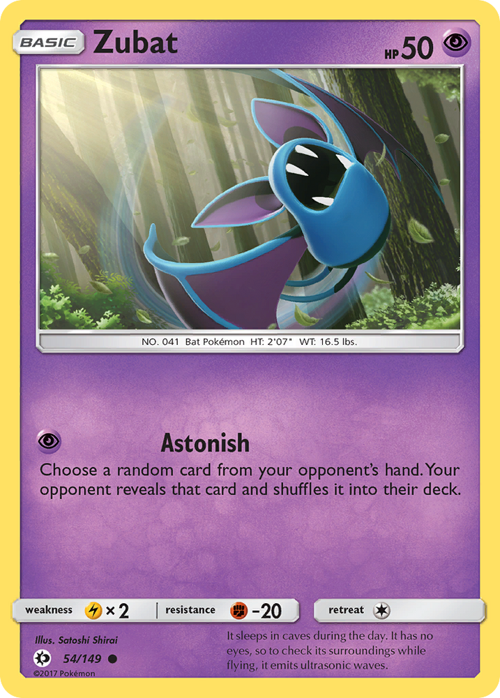 Zubat (54/149) [Sun & Moon: Base Set] Pokémon